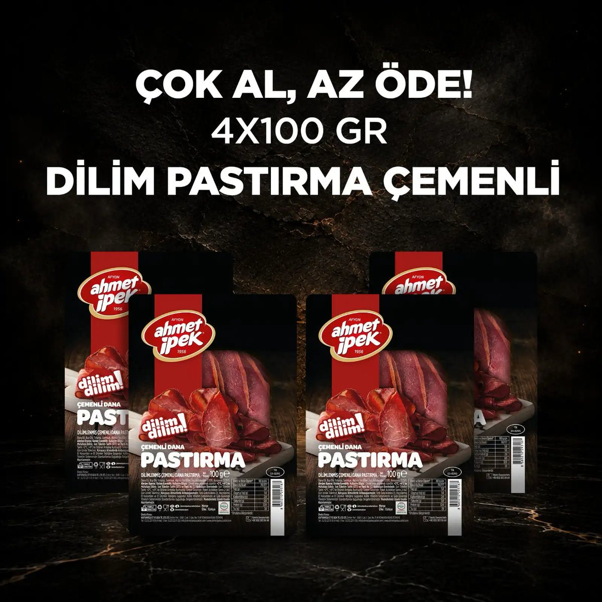 Dilimli Pastırma 4x100gr