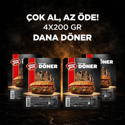 Ahmet İpek Dana Kıyma Döner 4x200gr