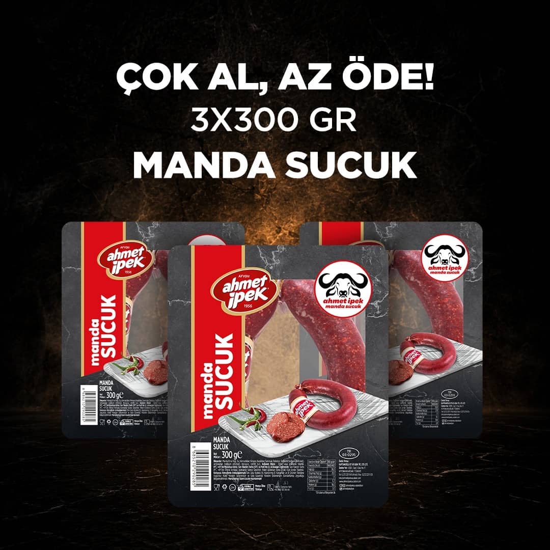 Ahmet İpek Manda Sucuk 3x300gr