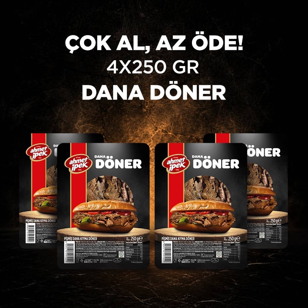 Ahmet İpek Dana Kıyma Döner 4x250gr