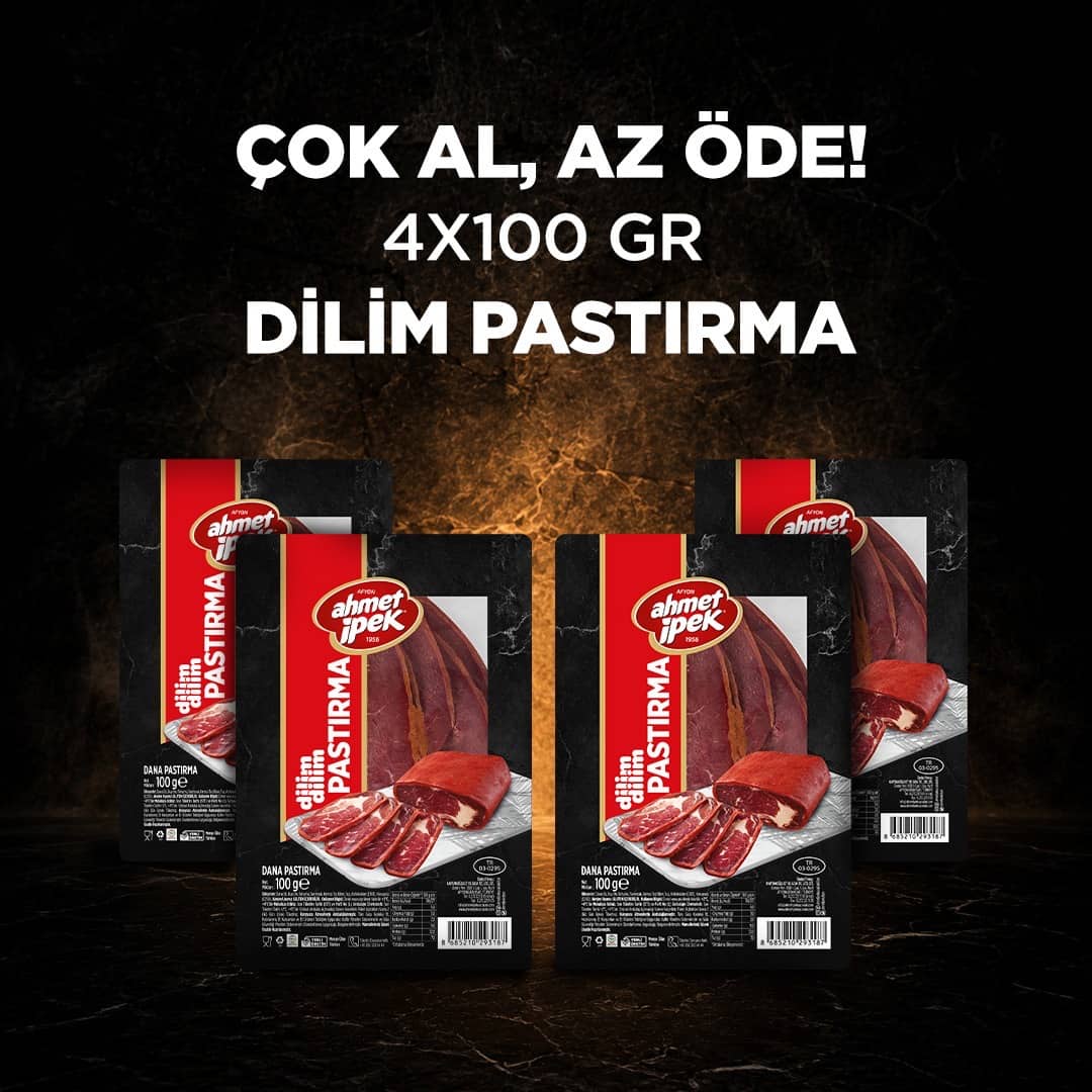 Dilimli Pastırma 4x100gr
